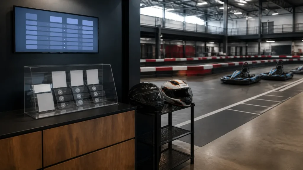 Kart perto de mim: diversão indoor premium no ABC Paulista 1 Momento de quanto observar no preço do ingresso para kart indoor durante atividade de kart perto de mim.